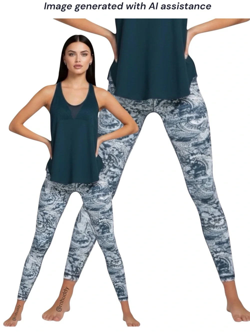 NWT Lululemon size 4 align blue paisley leggings